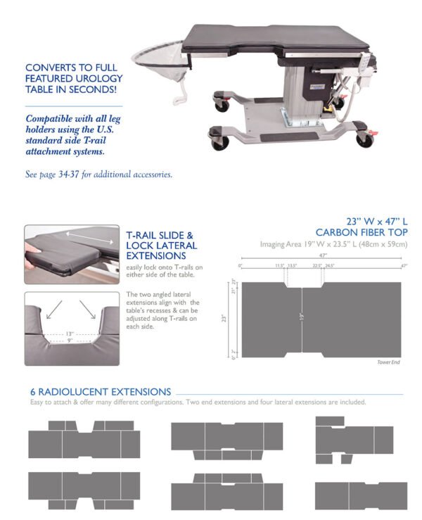 Arrow Life Medical Solution: CFLU401 4 movement Lithotripsy/Urology Table