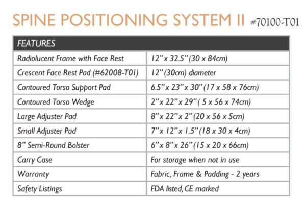 Arrow Life Medical Solution: SPINE POSITIONING SYSTEM II